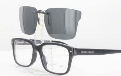 emporio armani glasses clip on