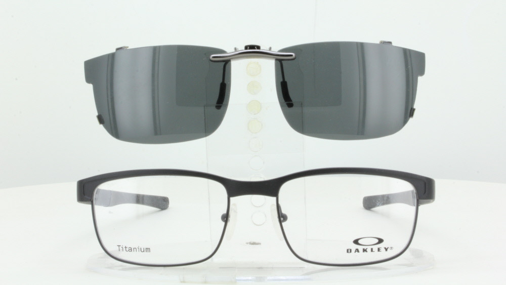 Custom made for Oakley prescription Rx eyeglasses: Oakley SURFACE-PLATE-OX5132-52X18-T  Polarized Clip-On Sunglasses