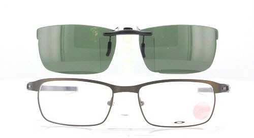 Custom made for Oakley prescription Rx eyeglasses: Oakley  TINCUP-OX3184-52X17 Polarized Clip-On Sunglasses