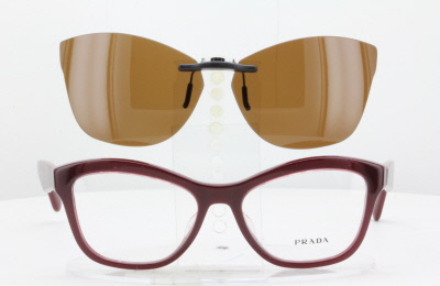 Custom Made for PRADA VPR29R-54X17 Polarized Clip-On Sunglasses (Eyeglasses  Not Included)