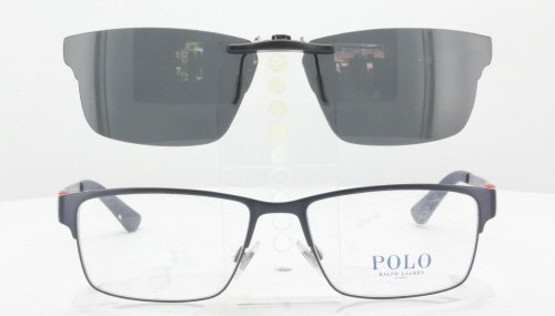 Custom made for Polo Ralph Lauren prescription Rx eyeglasses: Polo Ralph  Lauren PH1147-56X16 Polarized Clip-On Sunglasses