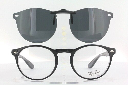 Custom made for Ray-Ban prescription eyeglasses: Ray-Ban RB5283-49X21 Polarized Clip-On Sunglasses