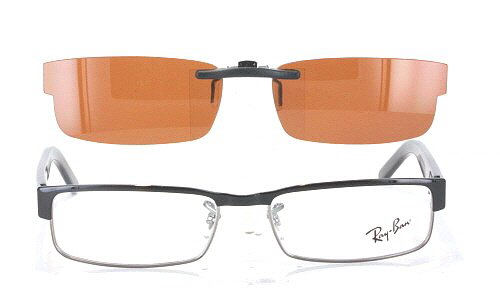 Custom made for Ray-Ban prescription Rx eyeglasses: RB6169-54X16 Polarized Clip-On Sunglasses