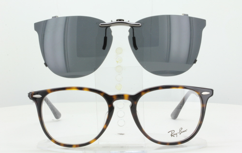 ray ban polarized clip on sunglasses