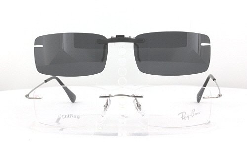 Custom made for Ray-Ban prescription Rx eyeglasses: Ray-Ban RB8680-51X17  Polarized Clip-On Sunglasses