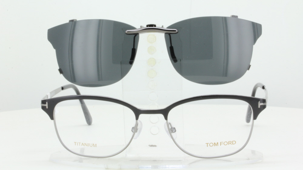 Minearbejder Blæse Ikke kompliceret Custom made for Tom Ford prescription Rx eyeglasses: Tom Ford  TF5381-52X18-T Polarized Clip-On Sunglasses