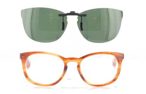 Custom made Warby Parker prescription eyeglasses: Warby Parker LYLE-47X18 Polarized Clip-On Sunglasses
